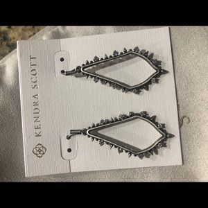 Beautiful drop down silver earrings- Kendra Scott